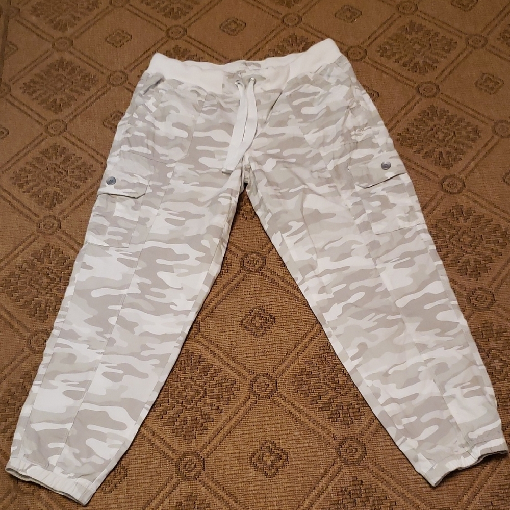 Calvin Klein Performance Elastic Waist And Cuff With Tie in White and Gray